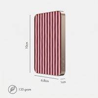 Selencia Vivid Powerbank 5.000 mAh - MagSafe und Qi - Desert Gold / Bonbon Stripe Raspberry