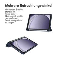 imoshion Trifold Hardcase Klapphülle Samsung Galaxy Tab A9 8.7 Zoll - Dunkelblau