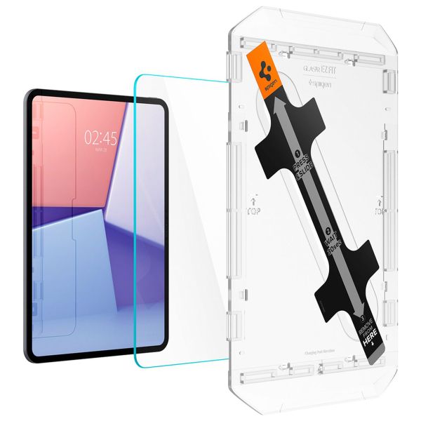 Spigen GLAStR EZ Fit Displayschutzfolie + Applicator für das iPad Pro 11 (2024) M4