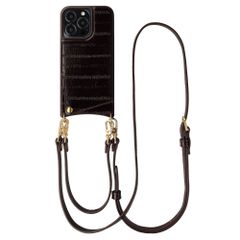 Selencia Nova Echtleder Backcover mit Kartenhalter Apple iPhone 13 Pro - Dark Chocolate