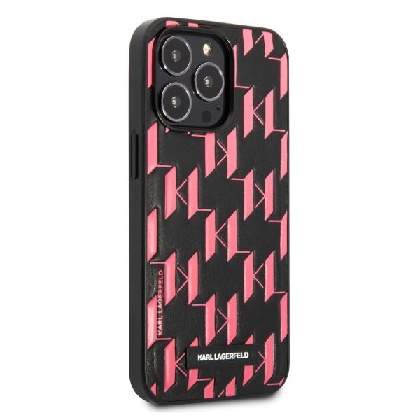 Karl Lagerfeld Hardcase Backcover Monogram Plaque für das iPhone 13 Pro - Rosa