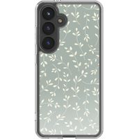 imoshion Design Hülle Samsung Galaxy S24 - Smoke Green Flowers