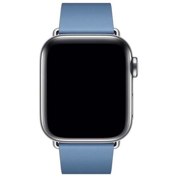 Apple Leather Band Modern Buckle für die Apple Watch Series 1-9 / SE - 38/40/41 mm / Series 10 - 42 mm - Größe S - Blau