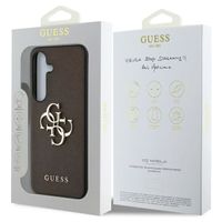 Guess 4G Metal Logo Saffiano Backcover für das Samsung Galaxy S25 - Brown