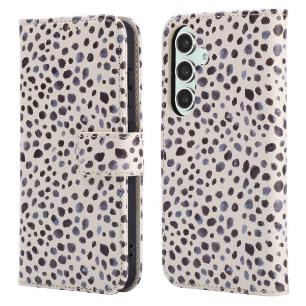 imoshion Design Klapphülle für das Samsung Galaxy S25 - Black And White Dots