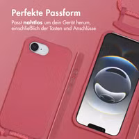 imoshion Color Backcover mit abnehmbarem Handykette und MagSafe Apple iPhone 16e - Red Raspberry