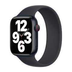 Apple Silikon Solo Loop für das  Apple Watch | 44/45/46/49 mm - Größe 1 - Midnight