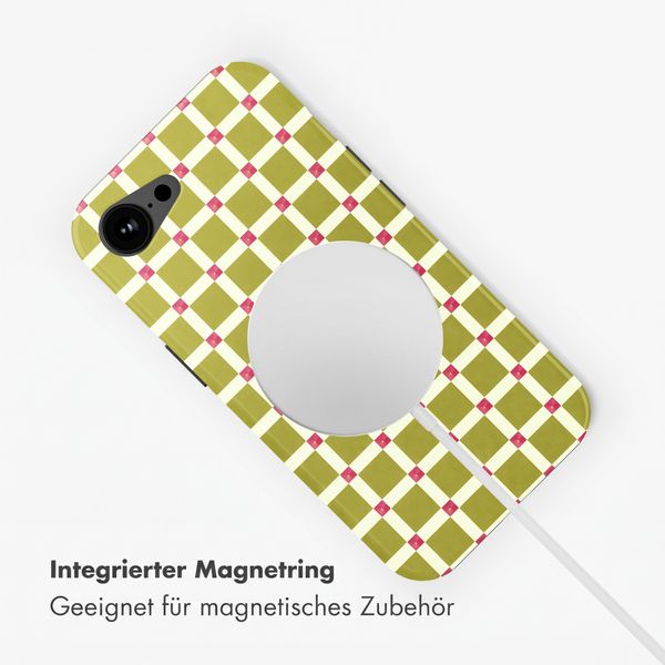 Selencia Vivid Rückabdeckung mit MagSafe Apple iPhone 17e / 16e - Check This Olive
