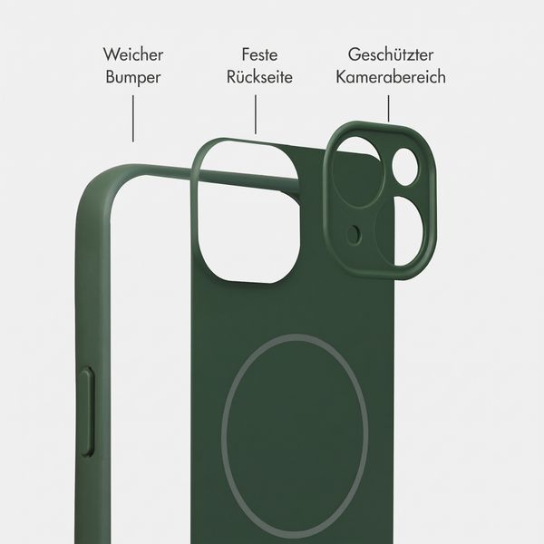 Accezz Grip Backcover mit MagSafe Apple iPhone 13 - Dunkelgrün