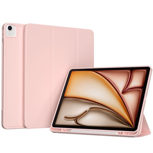 Accezz Smarte Klapphülle aus Silikon iPad Air 13 Zoll (2024) M2 - Rosa