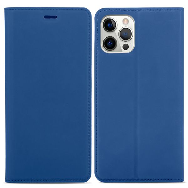 imoshion Slim Folio Klapphülle Apple iPhone 12 (Pro) - Dunkelblau