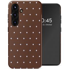 Selencia Vivid Rückabdeckung mit MagSafe Samsung Galaxy S25 - Happy Dots Chocolate