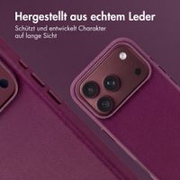 Accezz MagSafe Leather Backcover Apple iPhone 18 Pro Max / 17 Pro Max - Heath Purple