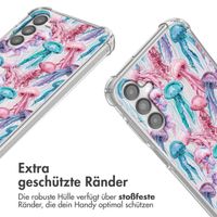 imoshion Design Hülle mit Band für das Samsung Galaxy A14 (5G/4G) - Jellyfish Watercolor