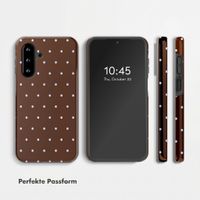Selencia Vivid Back Cover Samsung Galaxy A17 (5G) / (4G) - Happy Dots Chocolate