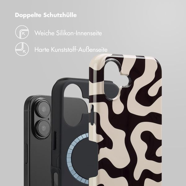 Selencia Vivid Rückabdeckung mit MagSafe iPhone 16 - Art Wave Black