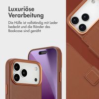 Accezz 2-in-1 Klapphülle aus Leder mit MagSafe Apple iPhone 17 Pro Max - Sienna Brown