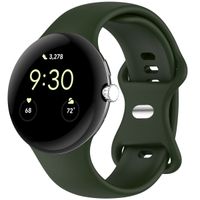 imoshion Silikon-Armband⁺ für  Google Pixel Watch / Watch 2 / Watch 3 / Watch 4 (41 mm) - Größe L - Dunkelgrün
