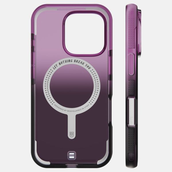 BodyGuardz Ace Pro MagSafe Back Cover für das iPhone 16 Pro - Purple Ombre