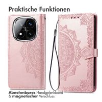 imoshion Mandala Klapphülle für das Xiaomi Redmi Note 14 Pro Plus 5G - Rose Gold