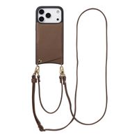 Selencia Nova HandyHülle mit Kordel und Kartenhalter Apple iPhone 17 Pro - Mocha Brown