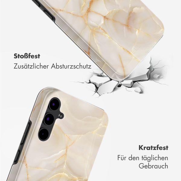 Selencia Vivid Back Cover Samsung Galaxy S25 FE - Golden Beige Marble