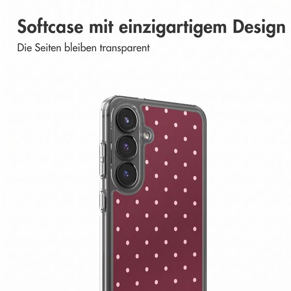 imoshion Design Hülle Samsung Galaxy S25 FE - Polka Dot Bordeaux