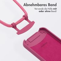 imoshion Color Backcover mit abnehmbarem Handykette und MagSafe Apple iPhone 12 (Pro) - Raspberry