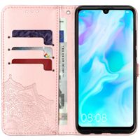 Mandala Klapphülle Rosa für das Huawei P30 Lite