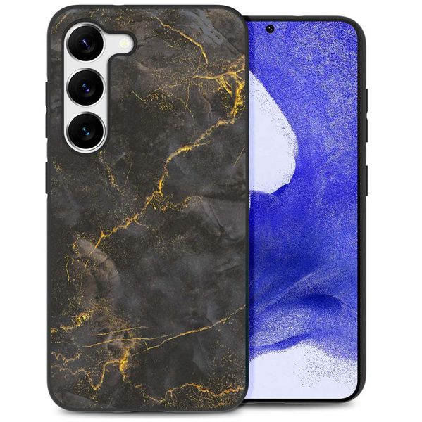 imoshion Design Hülle Samsung Galaxy S23 Plus - Black Marble