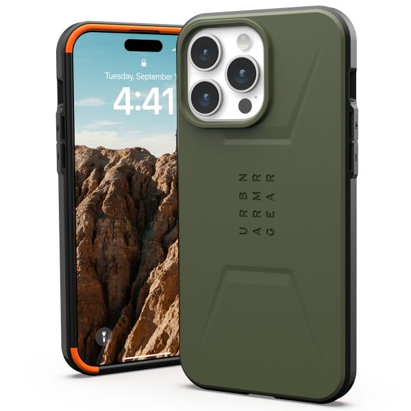 UAG Civilian Backcover MagSafe für das iPhone 15 Pro Max - Olive Drab