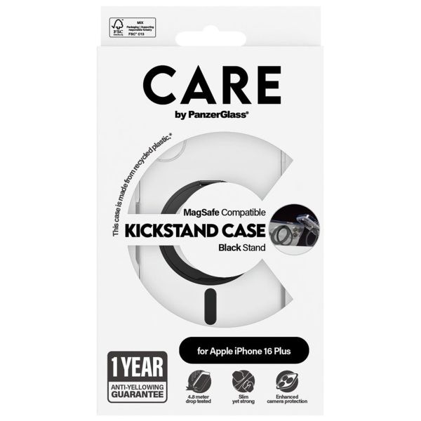CARE by PanzerGlass Kickstand Case MagSafe Apple iPhone 16 Plus - Schwarz