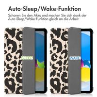 imoshion Design Trifold Klaphülle Apple iPad 11 (2025) 11 Zoll A16 / iPad 10 (2022) 10.9 Zoll - Leopard