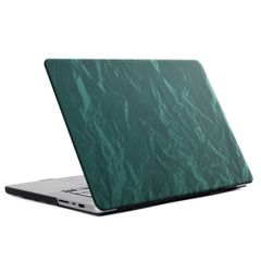 Selencia Cover mit Samtoberfläche für das MacBook Pro 14 Zoll (2021 / 2023 M3 chip / 2024 M4 chip) - A2442 / A2779 / A2918 / A3112 / A3185 / A3401 - Dunkelgrün