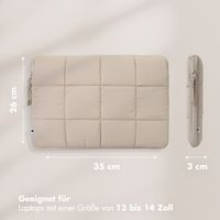 Selencia Puffy Laptop Hülle 13-14 Zoll - Laptop Sleeve - Beige