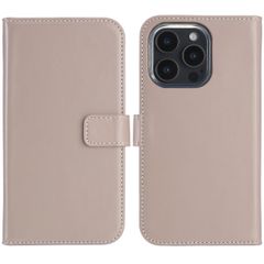 Selencia Echtleder Klapphülle für das iPhone 16 Pro - Dusty Pink