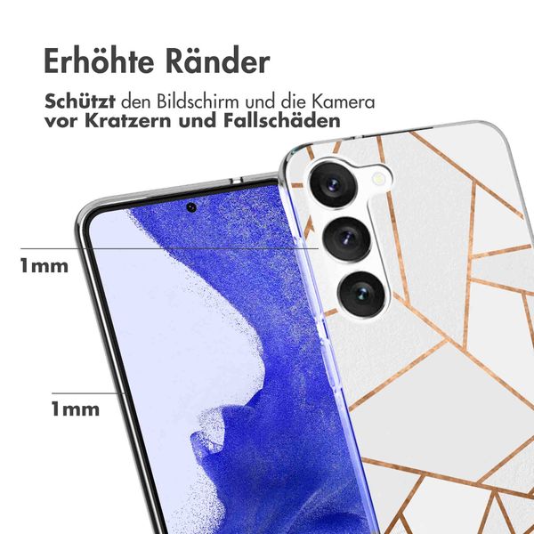 imoshion Design Hülle Samsung Galaxy S23 Plus - White Graphic