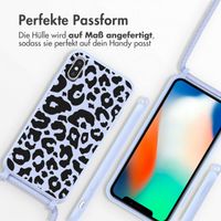 imoshion SilikonHülle design mit Band Apple iPhone X / Xs - Animal Lila