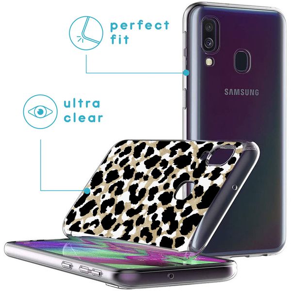 imoshion Design Hülle für das Samsung Galaxy A40 - Leopard / Schwarz