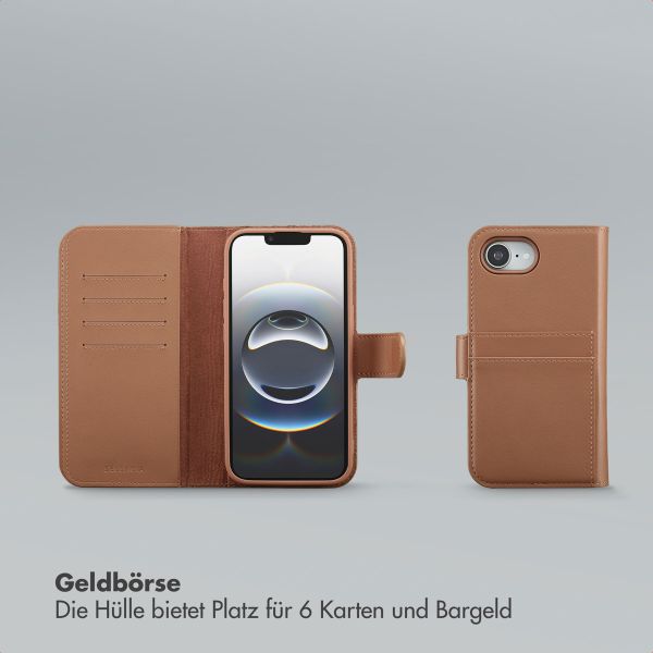 Selencia Olyn Abnehmbare Bookcase mit MagSafe Apple iPhone 16e - Braun