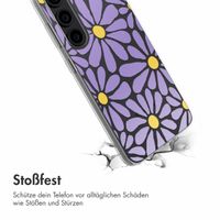 imoshion  Design Hülle für das Samsung Galaxy S23 FE - Tropical Violet Flowers Connect