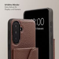 Selencia Sera HandyHülle mit Kordel und Umschlag-Kartenhalter Samsung Galaxy A37 (5G) - Chocolate Brown