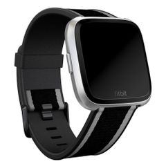Fitbit Woven Armband für  Fitbit Versa / Versa 2 / Versa Lite - Größe L - Grey / Black