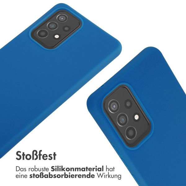 imoshion Silikonhülle mit Band für das Samsung Galaxy A53 - Blau