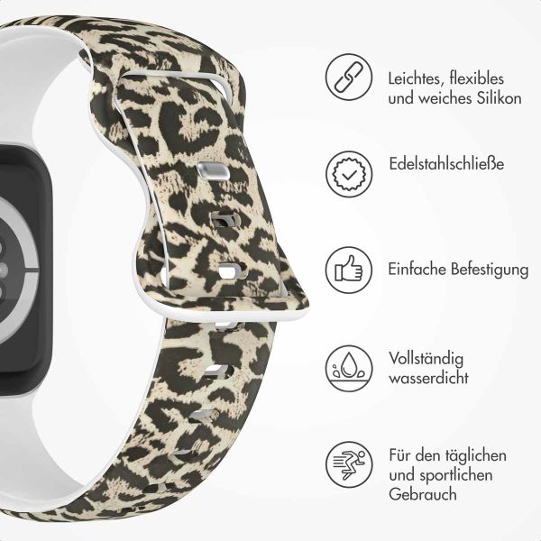 imoshion Silikon-Armband⁺ für Apple Watch Series 1 t/m 11 / SE / Ultra (44/45/46/49 mm) - Leopard