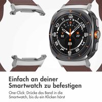 imoshion Lederarmband für die Samsung Galaxy Watch Ultra - Dunkelbraun