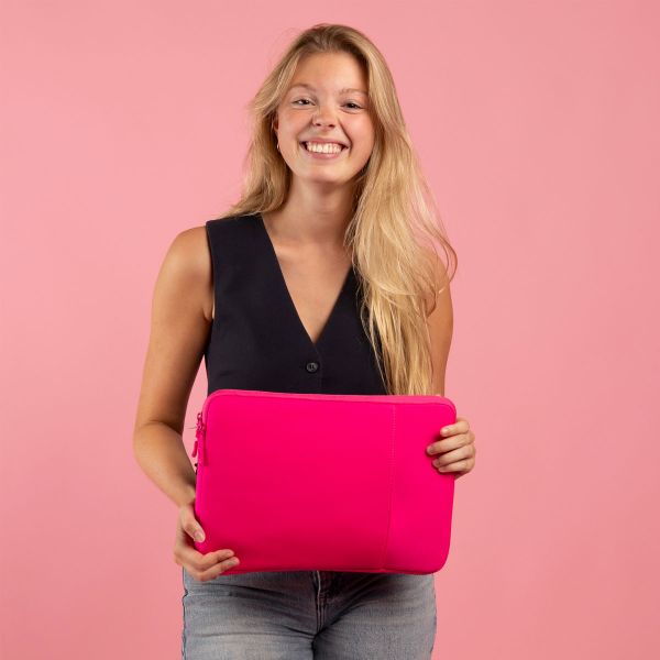 imoshion Laptop Hülle 14 Zoll - Laptop Sleeve mit Fach - Hot Pink