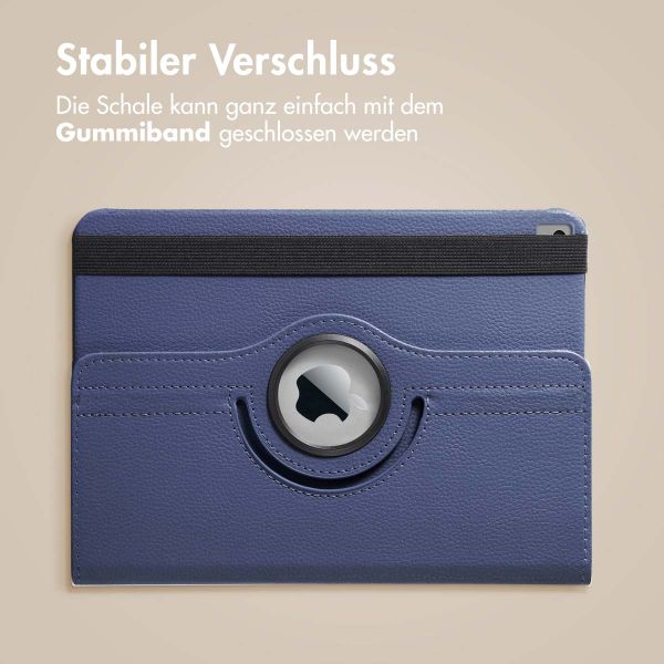 imoshion 360° drehbare Klapphülle Apple iPad 9 (2021) 10.2 Zoll / iPad 8 (2020) 10.2 Zoll / iPad 7 (2019) 10.2 Zoll - Dunkelblau