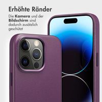 Accezz 2-in-1 Klapphülle aus Leder mit MagSafe für das Apple iPhone 14 Pro - Heath Purple