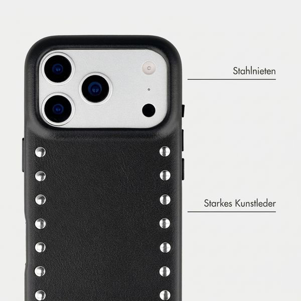 Selencia Studs Backcover mit MagSafe Apple iPhone 17 Pro Max - Velvet Black